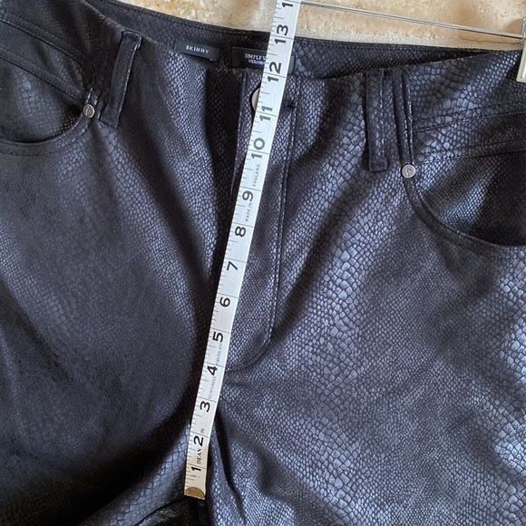 SIMPLY VERA Skinny Pant High Rise Snake print Polished twill date night Size XXL - Picture 10 of 15